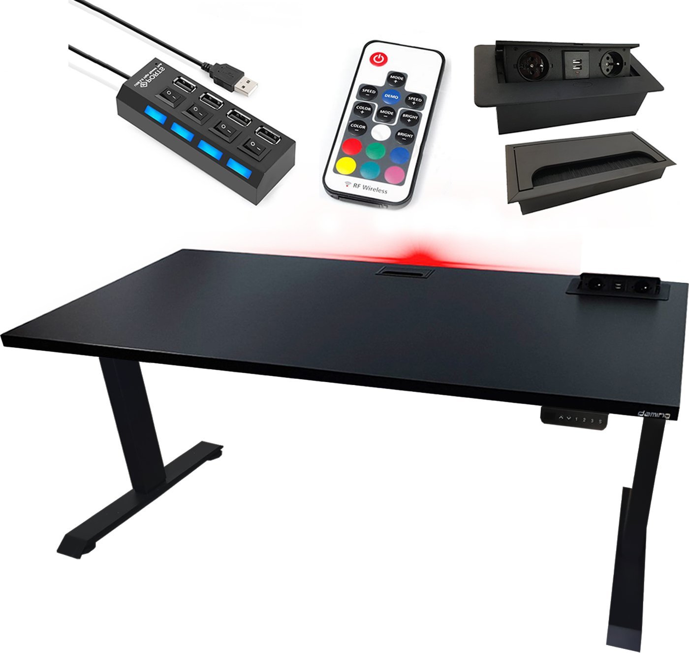 BIURKO ELEKTRYCZNE 160x80 REGULOWANE NOGI LOFTOWE METALOWE PRODUCENT