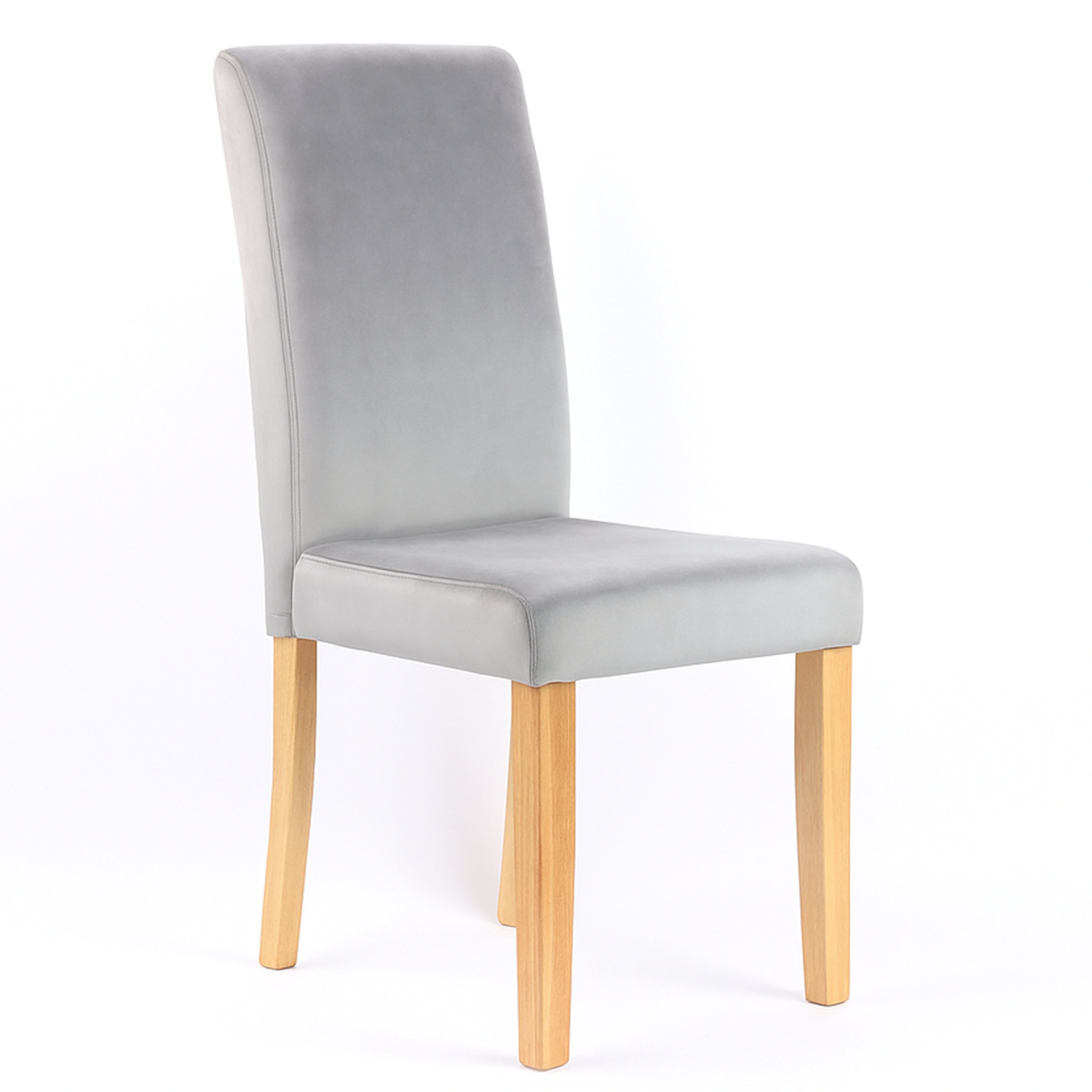 Krzesło do jadalni szare Laro velvet oparcie wysokie do salonu stylowe