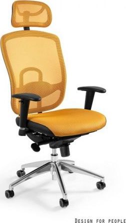 Krzesło biurowe Unique VIP Żółte