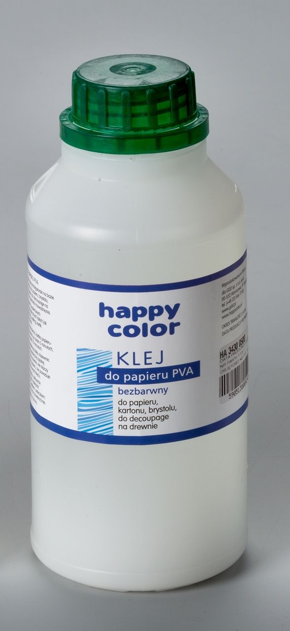 Happy Color Klej do papieru PVA butelka 500g 3430 0500