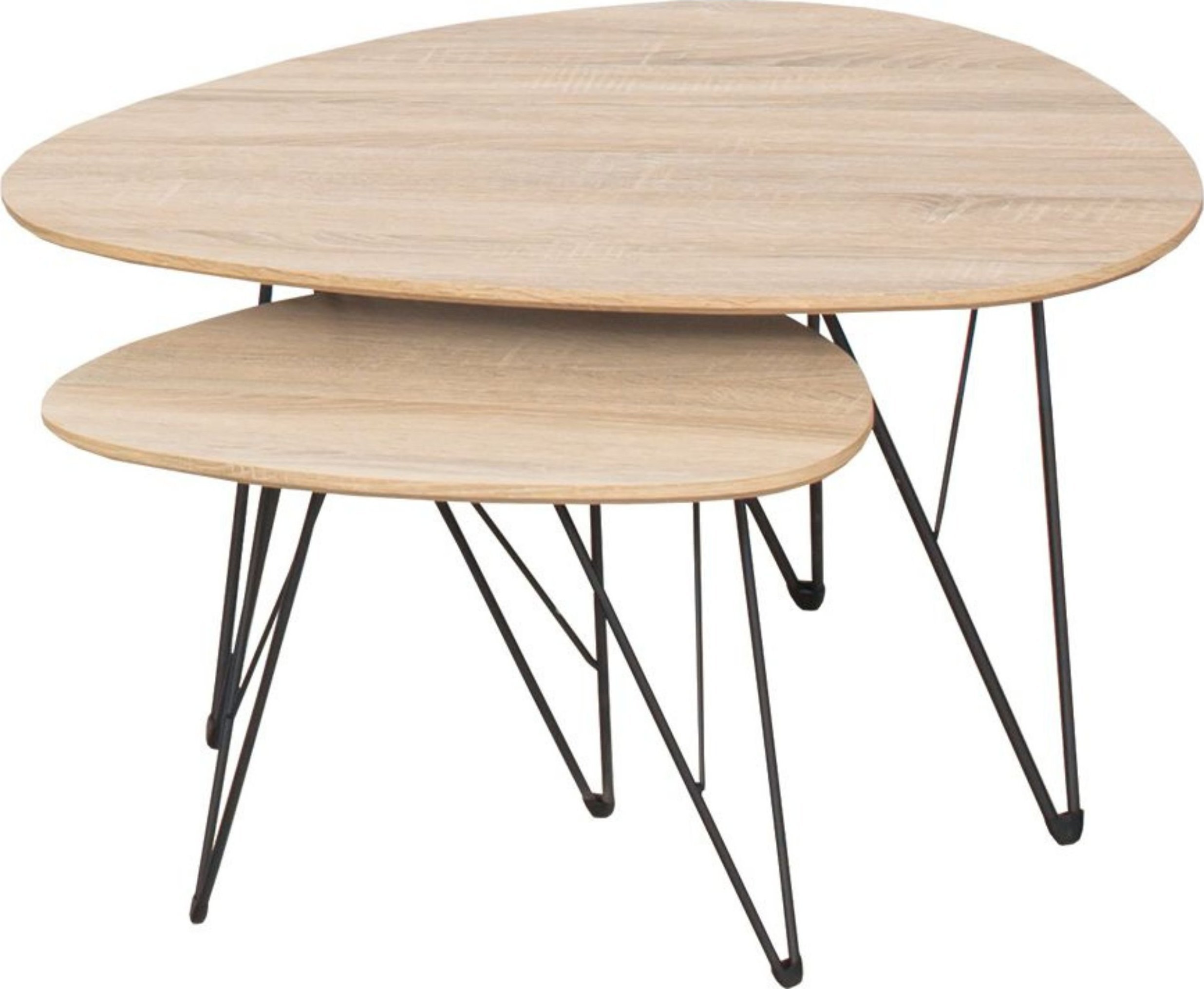 Szchara STOLIK KAWOWY 2W1 ZESTAW STOLIKÓW LOFT ŁAWA DĄB DO SALONU STÓŁ NOWOCZESNY