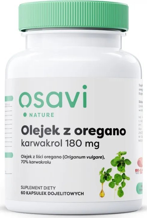Osavi Osavi - Olejek z Oregano Karwakrol, 180mg, 60 kapsułek dojelitowych