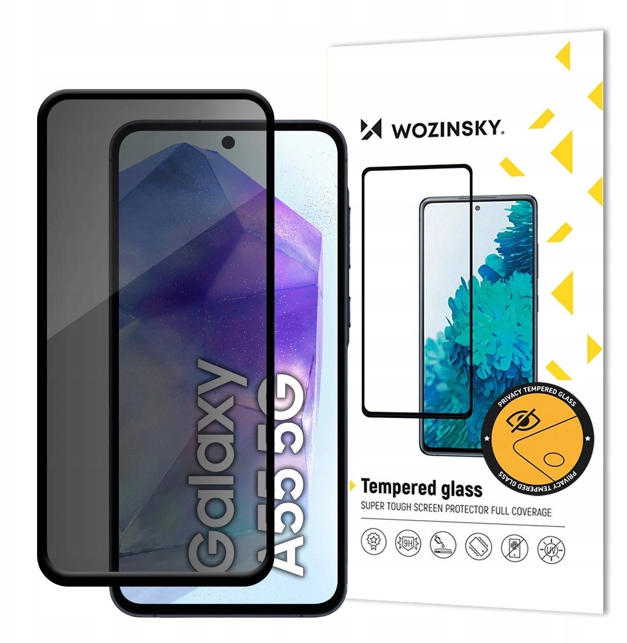 Wozinsky Privacy Glass szkło hartowane do Samsung Galaxy S25 z filtrem Anti Spy prywatyzujące