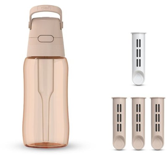 Butelka Filtrująca Dafi SOLID 0,5 Zbiornik Zakrętka Cappuccino 4 Filtry