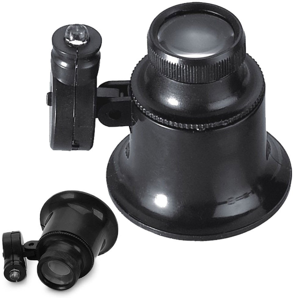 Lupa jubilerska kieszonkowa do oka 20x dioda led