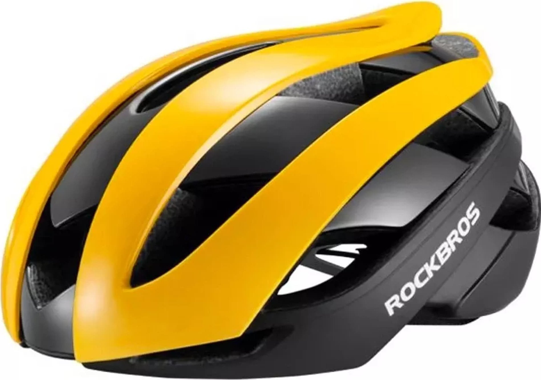 RockBros Kask rowerowy Rockbros 10110004006 rozmiar M - żółto-czarny