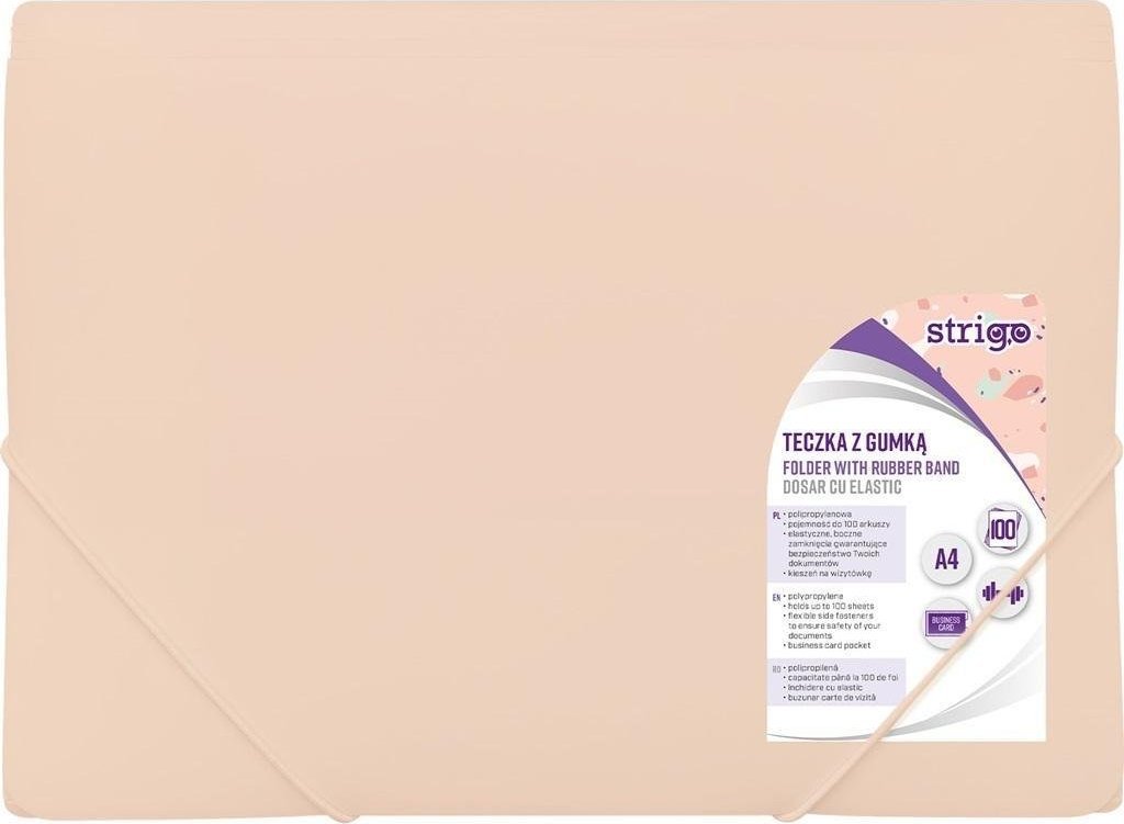 Strigo TECZKA Z GUMKA A4 PP PASTEL MORELOW
