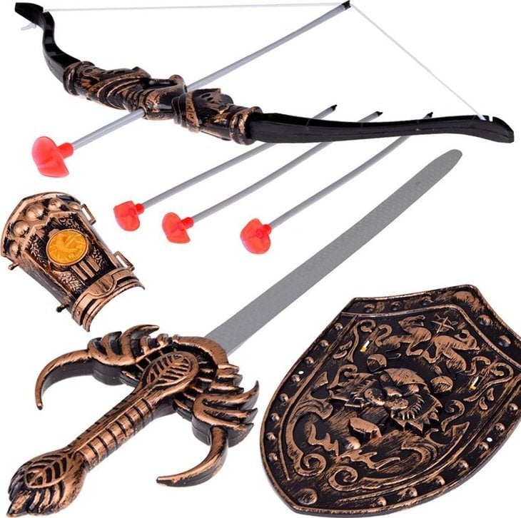 Jokomisiada Zestaw Rycerza Łuk Miecz Tarcza Kostium Rycerski ZA5291