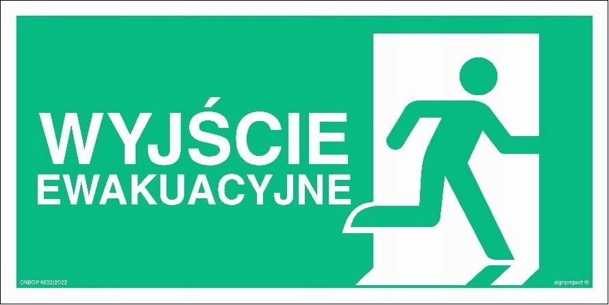 Mój dom Wyjście Ewakuacyjne W Prawo 300X150 Płyta 1Mm Foto Libres Polska Sp Sgp-Ac129_300X150_Ps 5903816005960