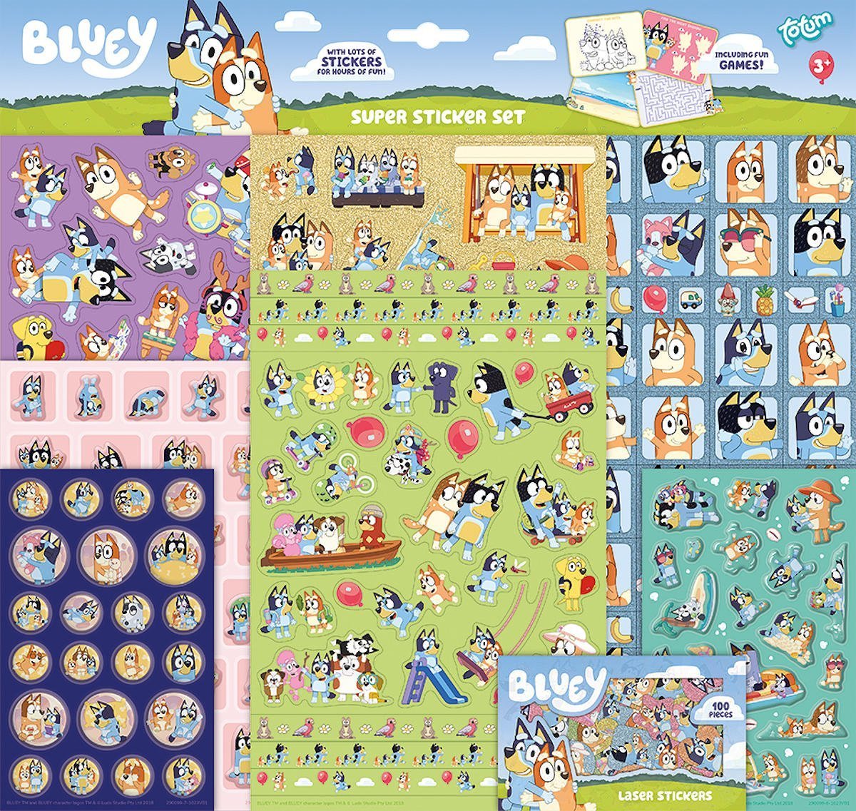 Totum TOTUM BLUEY Super Stickerset, 290099