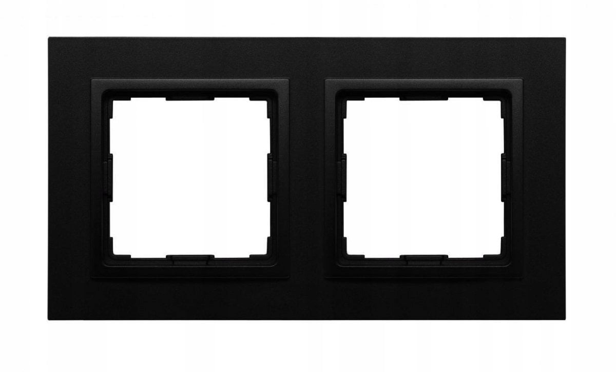 KOS VENA2 Ramka dwukrotna tworzywo lakierowane (barwiony) czarny mat 520982
