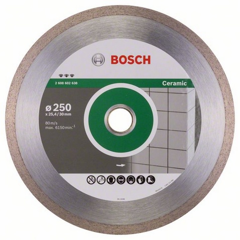 Bosch Tarcza tnąca diamentowa Best for Ceramic 250 x 25,4mm - 2608602638