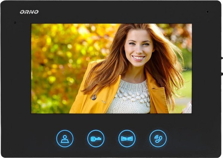 Orno Wideo monitor bezsłuchawkowy, kolorowy, LCD 7", do zestawu z serii CERES, otwieranie bramy, czarny