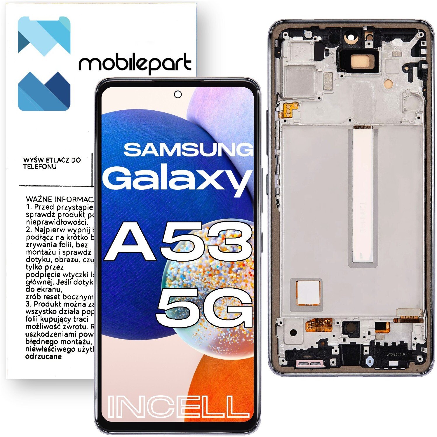 Wyświetlacz do Samsung Galaxy A53 5G LCD SM-A536 Ekran Incell Ramka