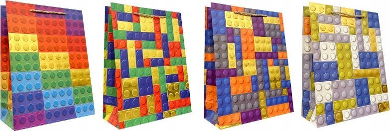 JU-PITER Torebka ozdobna prezentowa JP3090C 18x23x10cm mix cena za 1 szt