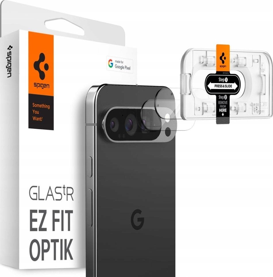 Spigen OSŁONA APARATU SPIGEN OPTIK.TR ”EZ FIT” CAMERA PROTECTOR 2-PACK GOOGLE PIXEL 9 PRO XL CRYSTAL CLEAR