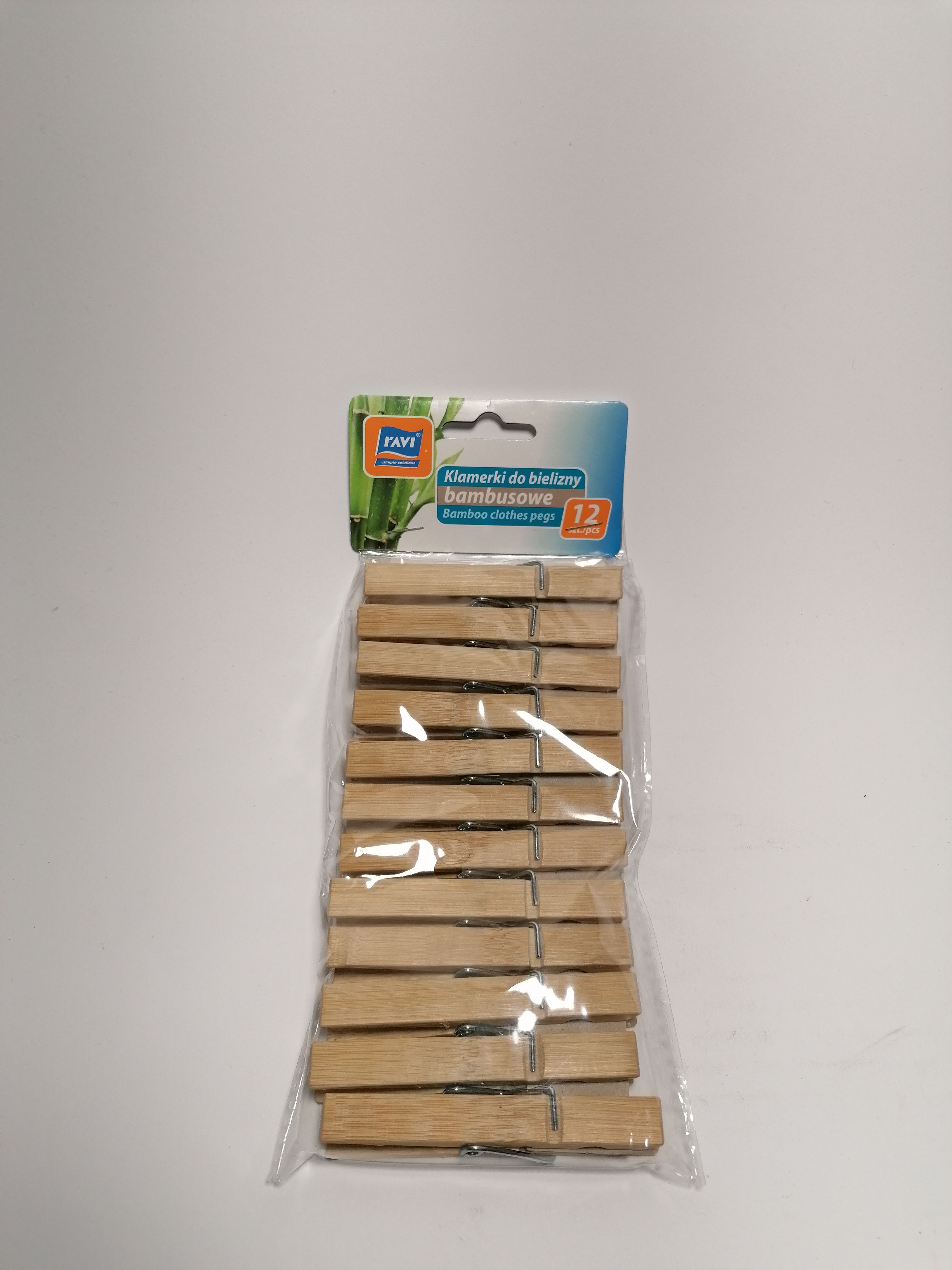 Klamerki do bielizny bambusowe 12szt.