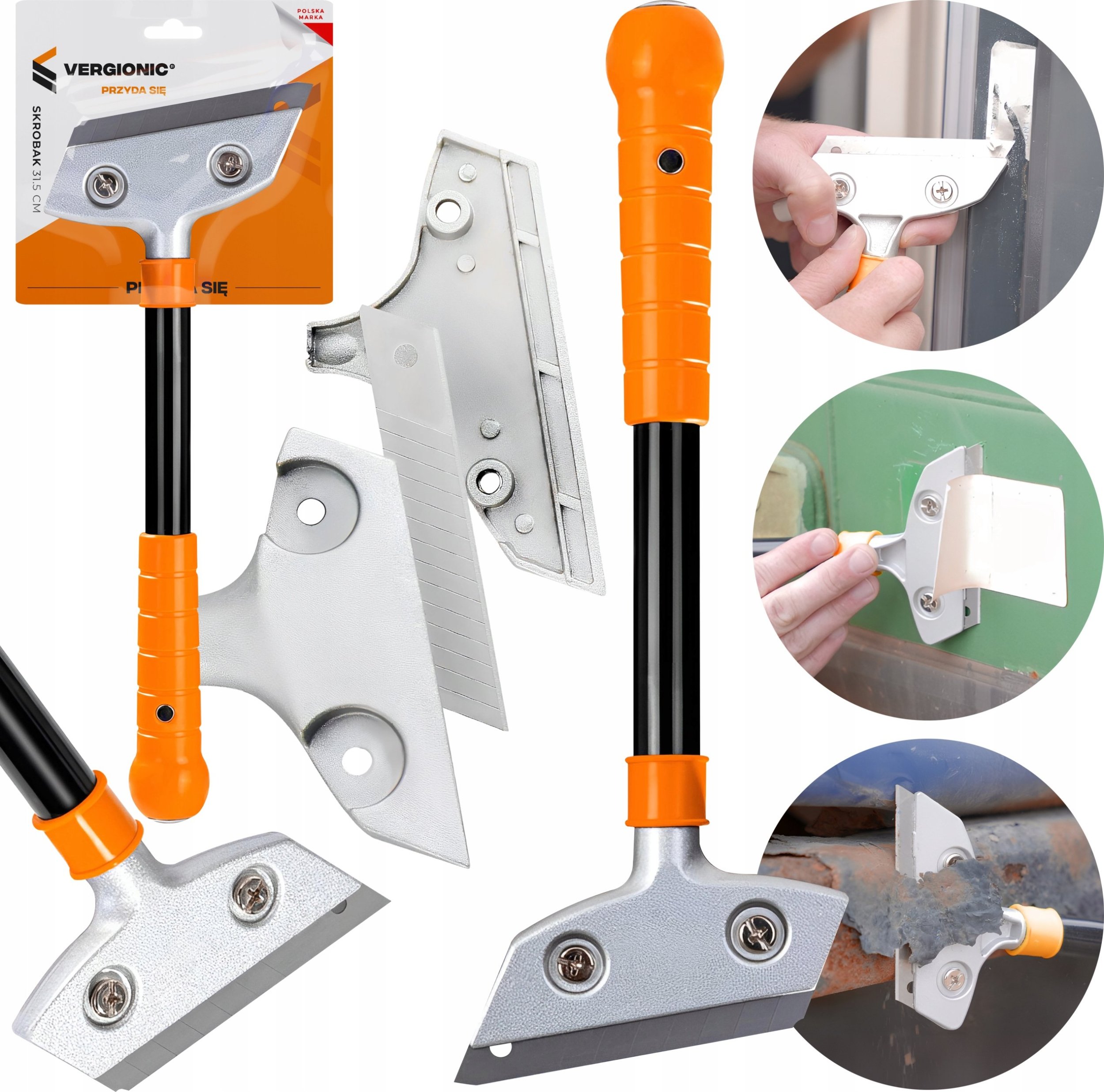 VERGIONIC SKROBAK DO USUWANIA FARB ZE ŚCIAN MALARSKI DO SZYB KUCHENEK 100MM