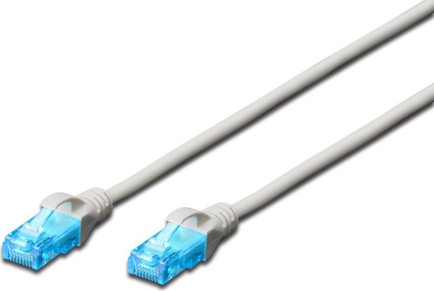 Digitus Kabel krosowy patchcord U/UTP kat. 5e szary 0,5m (DK-1512-005)