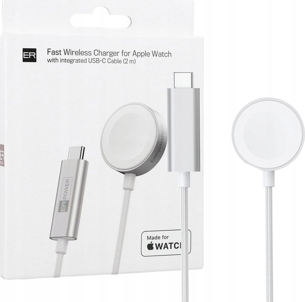 Ładowarka ER Ładowarka MFW POWER do Apple Watch 2m biała