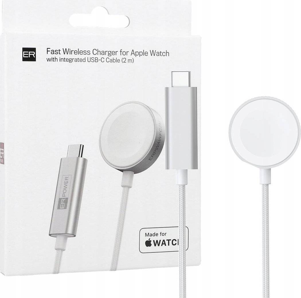 Ładowarka ER Ładowarka MFW POWER do Apple Watch 2m biała