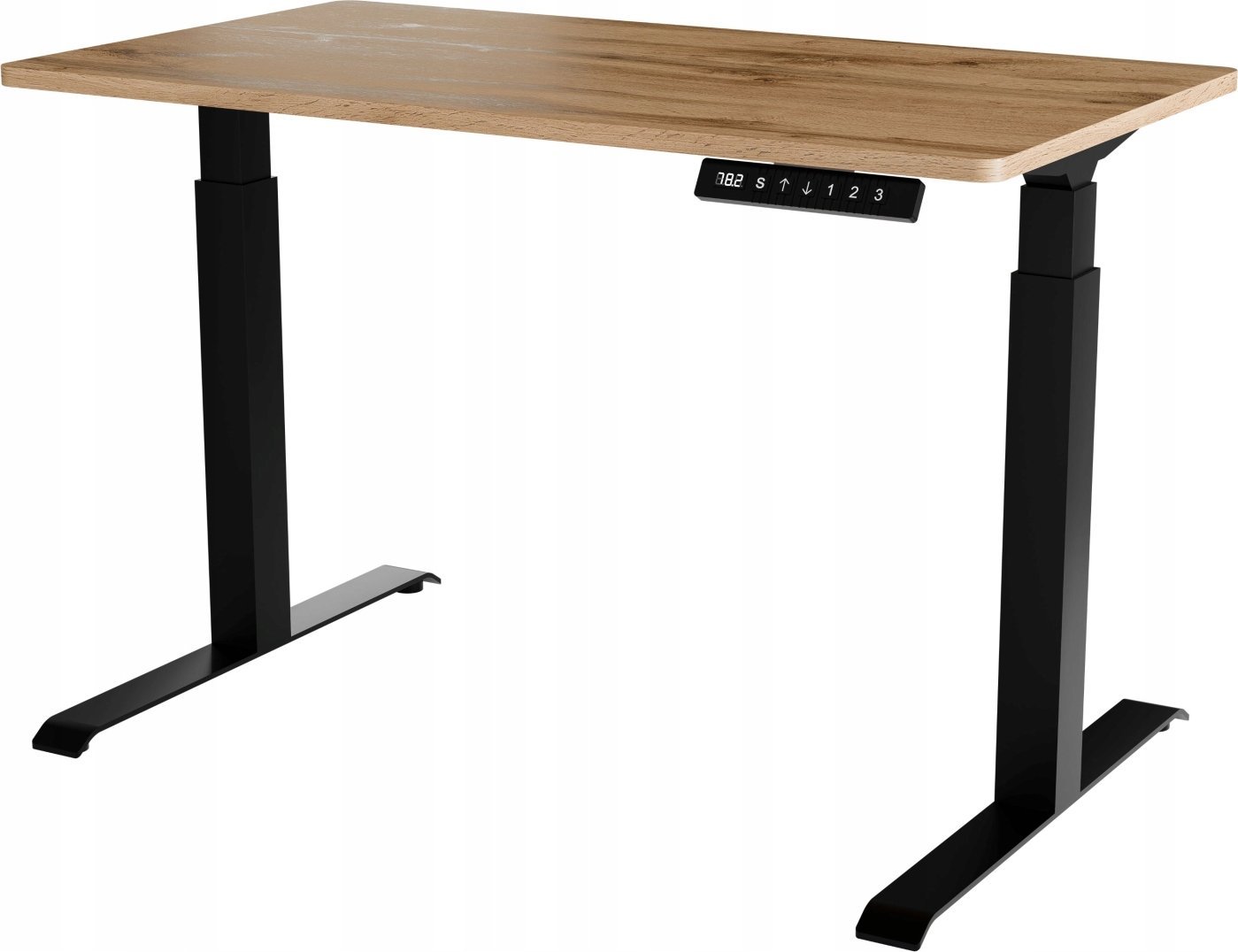 Biurko Cama Meble Biurko z elektryczną regulacją wysokości MOON 121x67x72-120 czarny/wotan