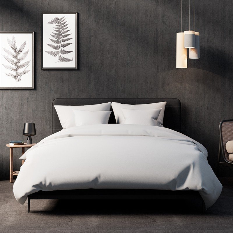 Pan Materac Pościel PAN MATERAC satyna bawełniana biała 160x200