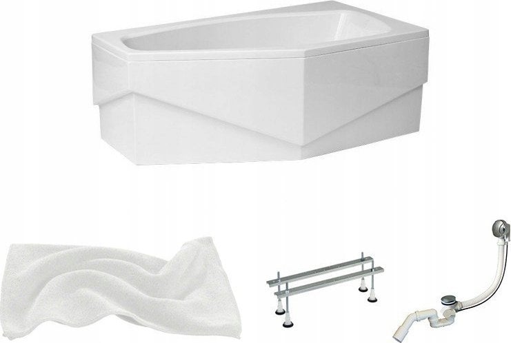 Wanna asymetryczna 140x80 prawa MARIKA