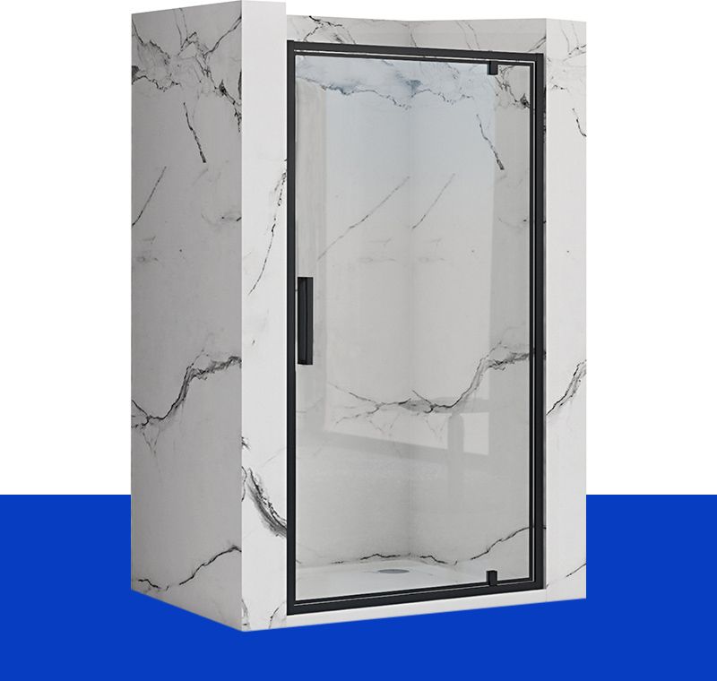 Rea Drzwi prysznicowe Rapid Swing Uchylne Czarne Matowe 80 Rea