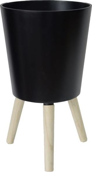 Tajemniczy ogród Osłonka ceramiczna czarna na nogach () - 2933-uniw