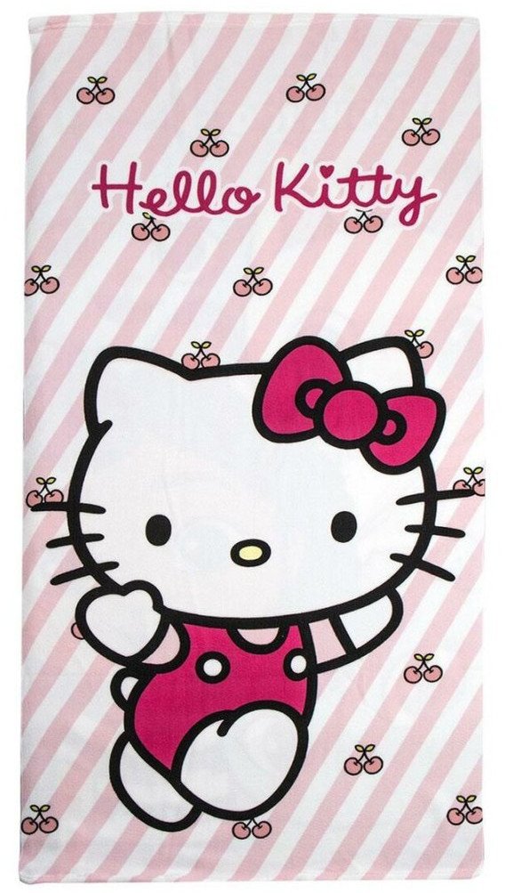 Ręcznik plażowy Hello Kitty Jasnoróżowy 70 x 140 cm