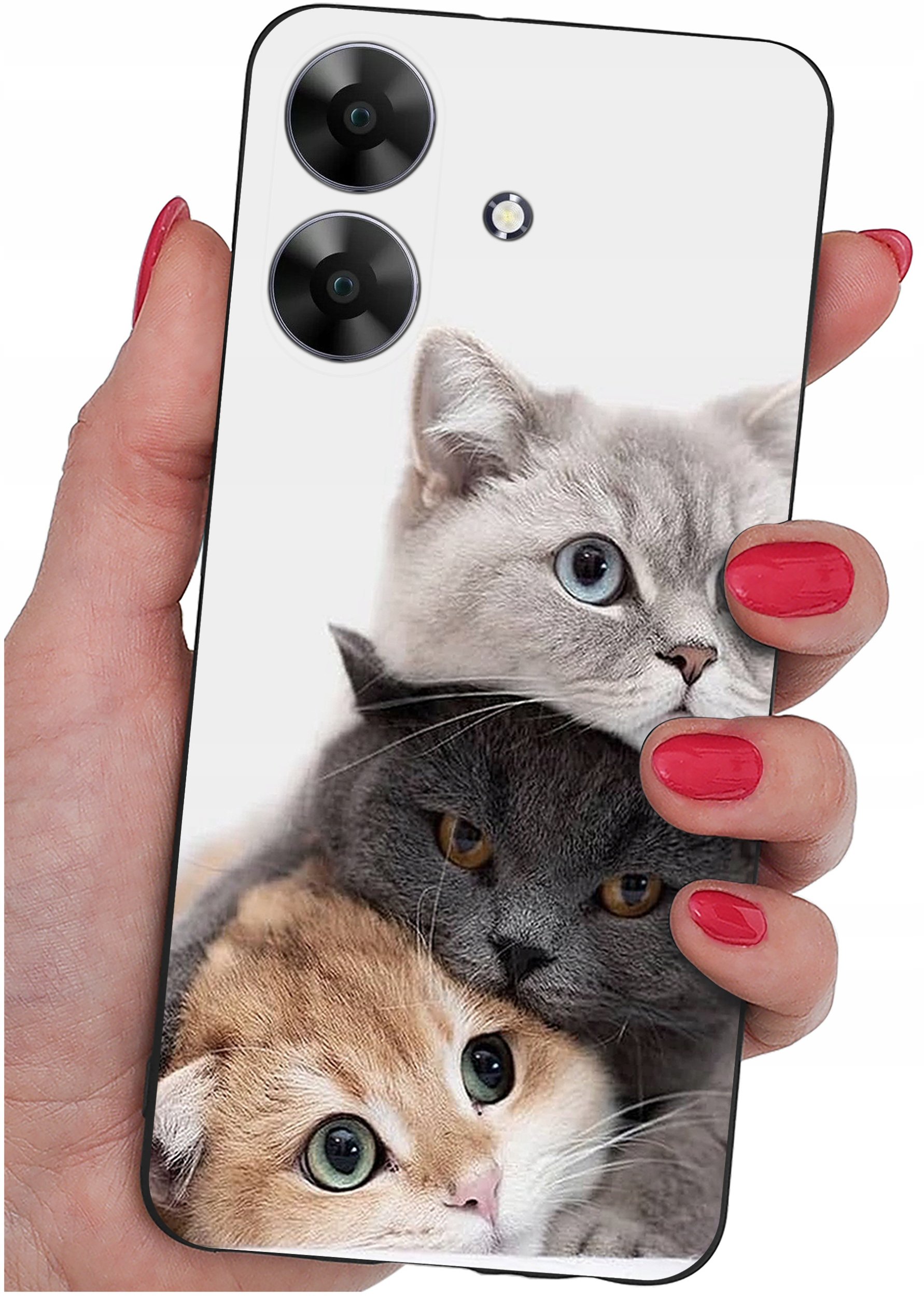 ETUI do Realme Note 60 CASE WZORY | SILIKONOWE MATT CASE + SZKŁO 9H