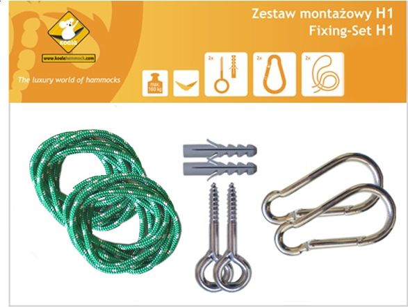 Koala Zestaw montażowy H1_1 do hamaków, zielony (koala/zh1_1)