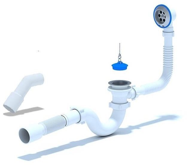 BATH TRAP OUTLET OVERFL 1 1/2 FLEXI E156