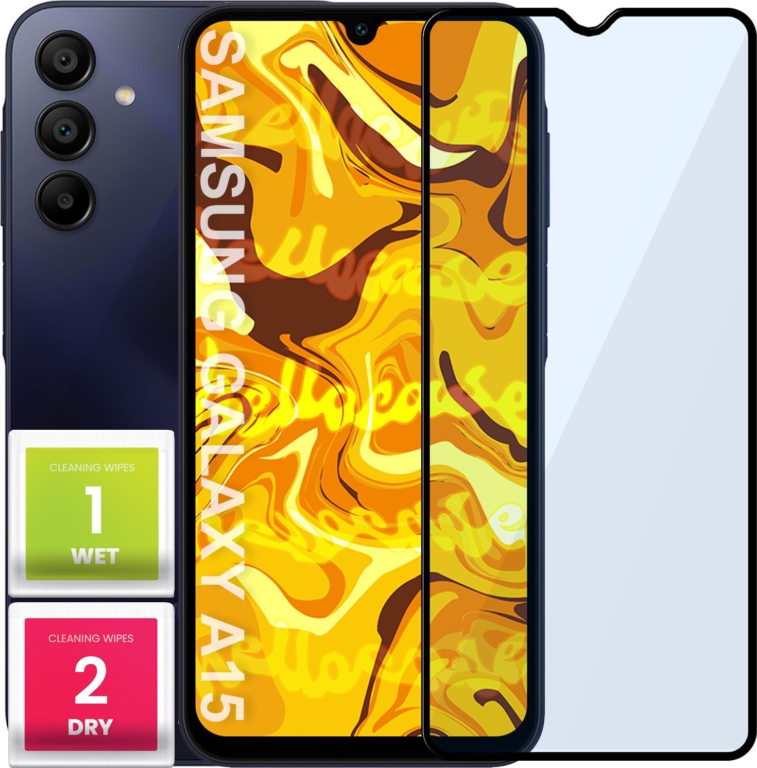 Hello Case SZKŁO HARTOWANE DO SAMSUNG GALAXY A15 /M15 NA CAŁY EKRAN SZKIEŁKO OCHRONNE