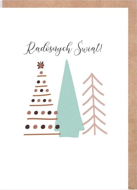 Cardie Kartka Boże Narodzenie Choinki..., eko K140