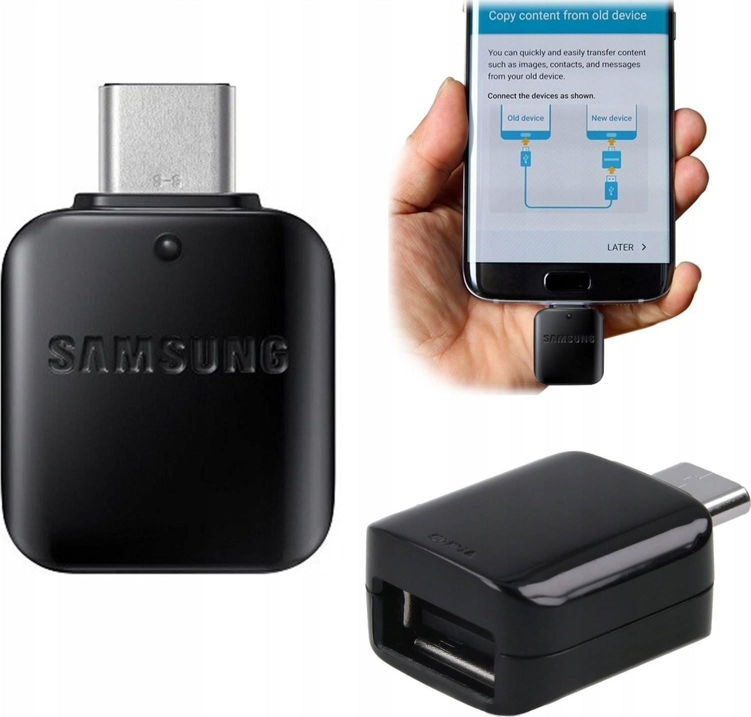 Adapter USB Samsung GH98-41289A USB-C - USB Czarny (GH98-41289A)
