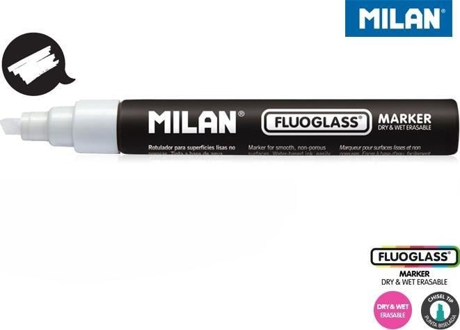 Milan MARKER DO SZYB MILAN FLUOGLASS BIAŁY