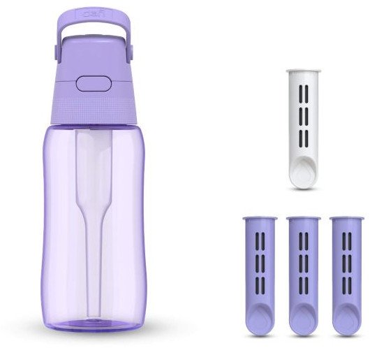 Butelka Filtrująca Dafi SOLID 0,5 Zbiornik Zakrętka Lavender 4 Filtry