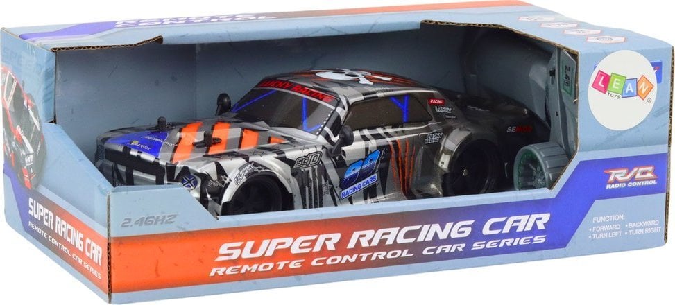 LeanToys Zdalnie Sterowane Sportowe Auto RC 1:18 Szare