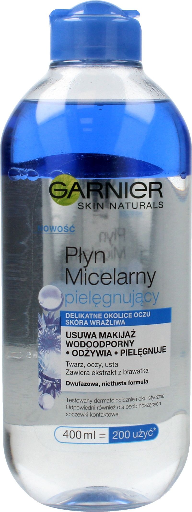 Garnier Skin Naturals Płyn micelarny pielęgnujący dwufazowy z bławatkiem 400ml