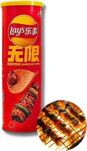 Lays Stax Sizzled Barbecue chińskie chipsy o smaku BBQ 90g