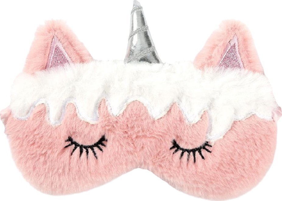 Opaska na oczy do spania jednorożec - pink