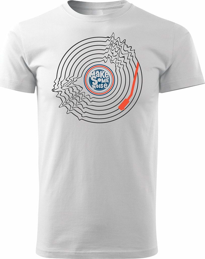 Topslang Koszulka z płytą winylową Vinyl męska biała REGULAR XL