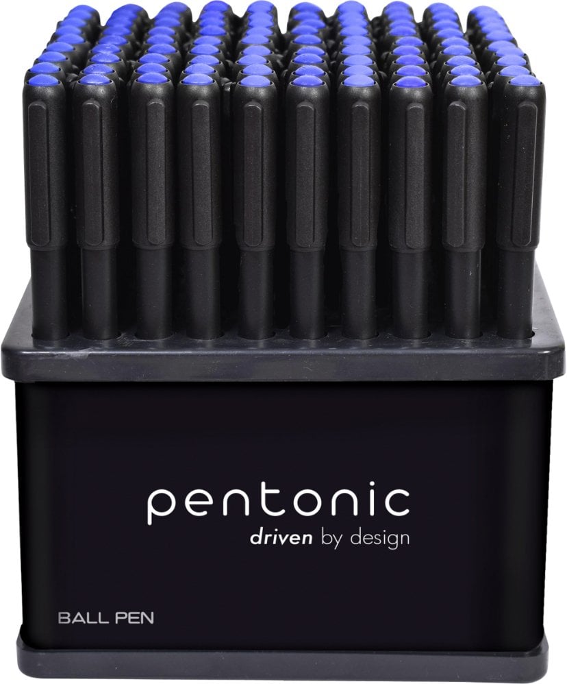 Display długopisów LINC Pentonic, śr. kulki 0,7mm, gr. linii 0,3mm, 100 szt., niebieski