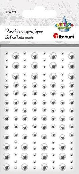 Perełki samoprzylepne 120szt srebrne