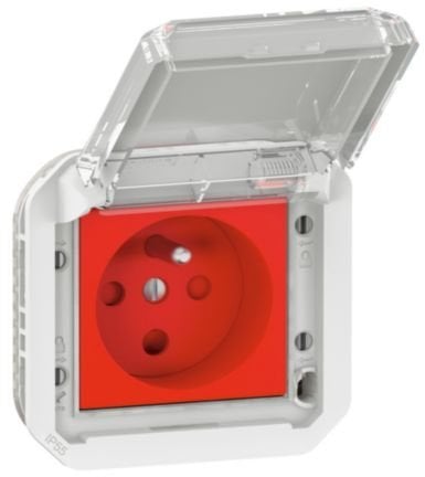 NOWE PLEXO 55 Gniazdo 2P+Z z blokadą zaciski śrubowe mechanizm 16A - 250V AC białe 069623L