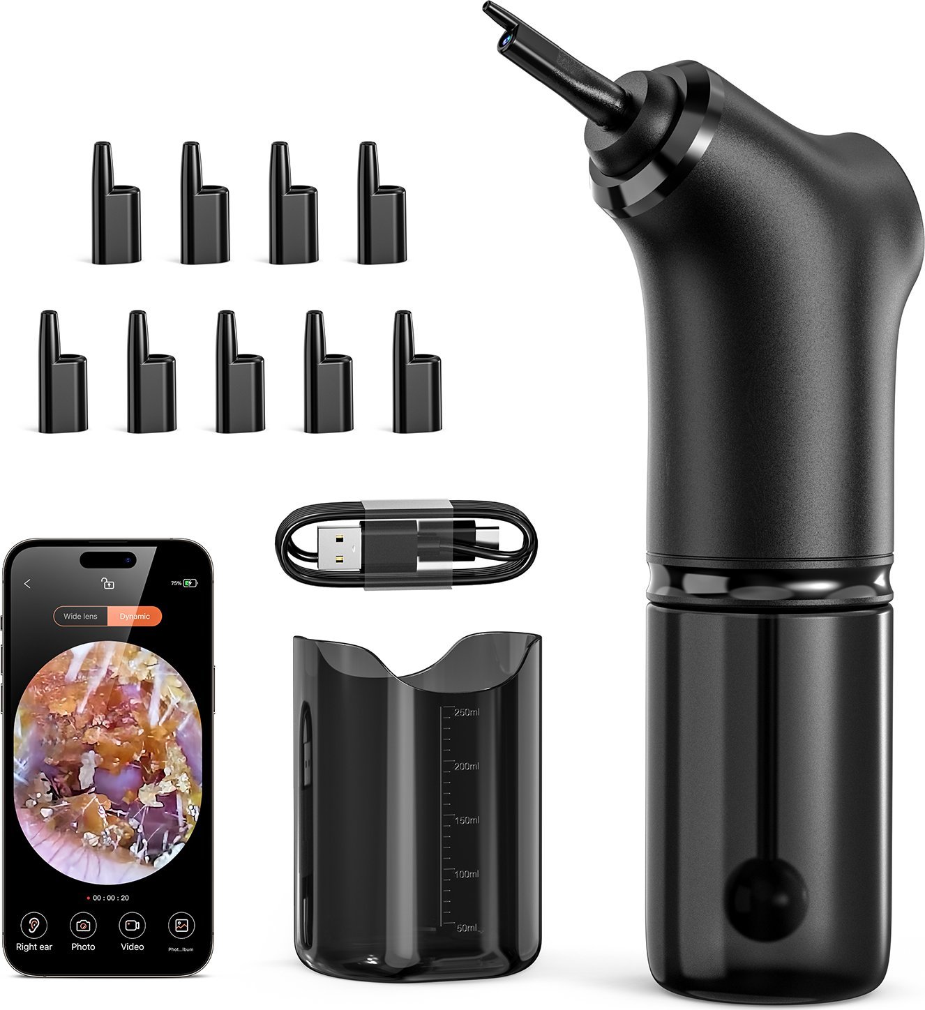 Irrygator z kamerą do czyszczenia uszu E50