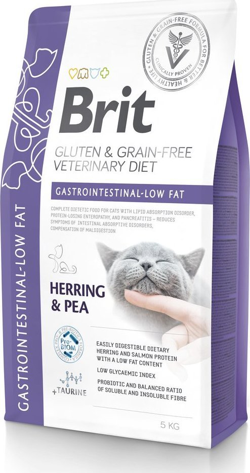 Brit BRIT GF Veterinary Diets Cat Gastrointestinal-Low Fat 5kg