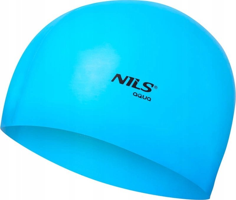 Nils Extreme NQC JEDNOKOLOROWY BL02 NIEBIESKI CZEPEK SILIKONOWY NILS AQUA